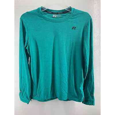 #ad Russell Athletics Teal Green Long Sleeve T Shirt Women#x27;s Size XL $11.99