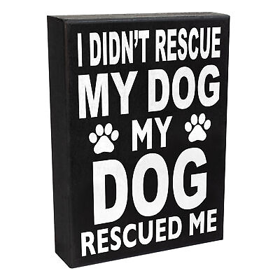 #ad #ad JennyGems I Didn#x27;t Rescue My Dog My Dog Rescued Me Sign Gift For Dog Moms Decor $19.99