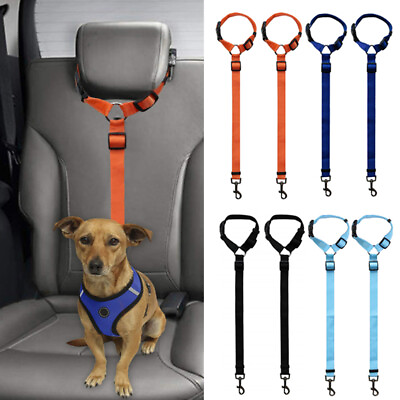 #ad Pet Dog Adjustable Travel SEAT BELT Car Safety Harnesses Lead Restraint Strap $6.95