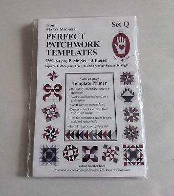 #ad Perfect Patchwork Templates from Marti Mitchell Set Q 2.5quot; Basic Set 3 Piece $10.00