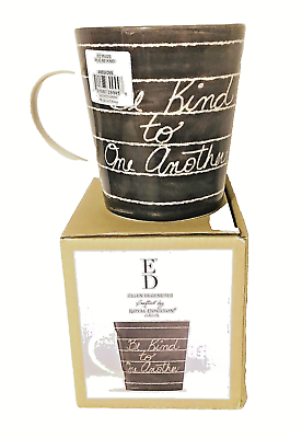 #ad Ellen Degeneres Royal Doulton Mug quot;Be Kindquot; Brown Ceramic 4quot;H 4quot;W 16oz NEW in BX $9.99