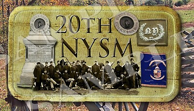 #ad 20th New York State Militia American Civil War themed LARGE Iron on patch $8.99