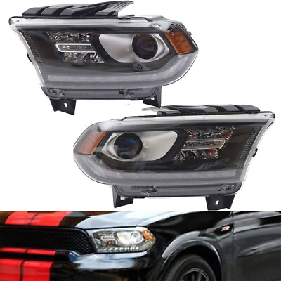 #ad For 2016 2020 OEM Dodge Durango Halogen Headlights LED DRL Left amp; Right Side $346.07