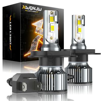 #ad XWQHJW H4 9003 LED Headlight Bulbs Car amp; Truck High Low Beam Kit 6000K White $26.99