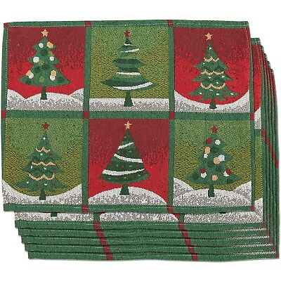 #ad Set of 6 Christmas Placemats for Holiday Home Party Dining Decoration 13.5x18.2quot; $22.99