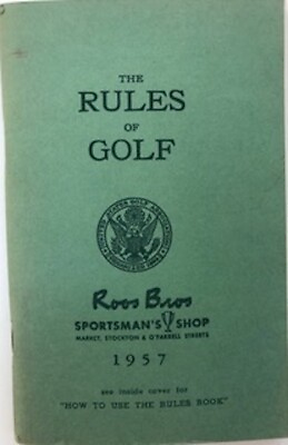 #ad Rare Vintage The Rules Of Golf 1957 $950.00