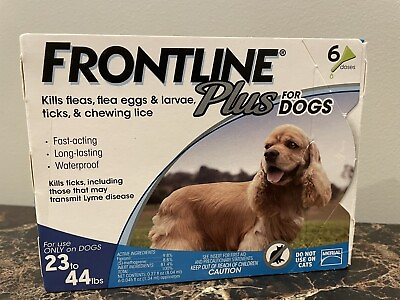 #ad Genuine FRONTLINE Plus Flea and Tick Treatment for Med Dogs 23 44 lbs 6 Doses $37.99
