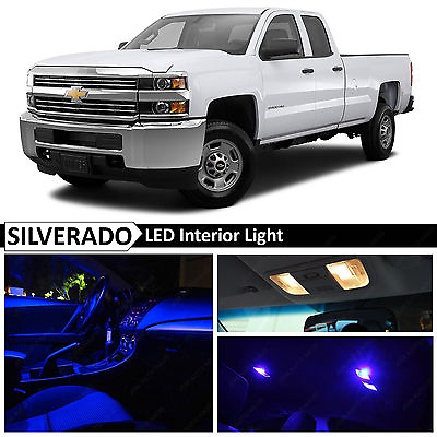 #ad 14x Blue Interior LED Light Package Kit for 2007 2013 Chevy Silverado $12.69