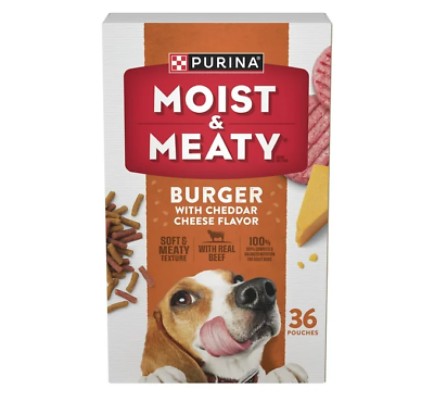 #ad #ad Purina Moist amp; Meaty Burger With Cheddar Cheese Flavor Dry Soft Dog Food Pouches $19.57