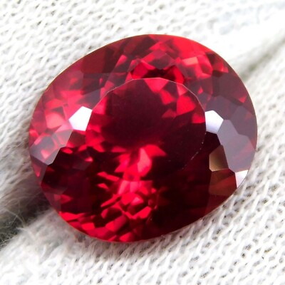 #ad Flawless 25 CT Natural Oval Cut Red Burma Ruby Loose Certified Gemstone $28.11