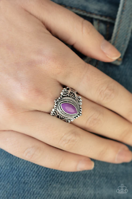 #ad Paparazzi: Tangy Texture Purple Ring $5.99