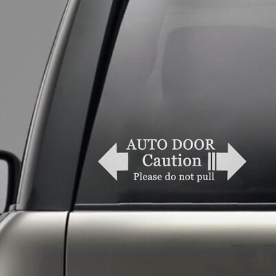 #ad 2X Automatic Home Auto Door Warning Caution Please Do Not Pull For Car Stickers $8.89