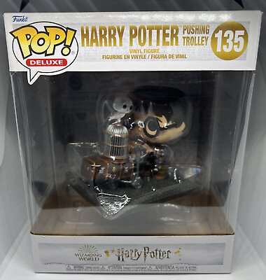 #ad Funko Pop Deluxe #135 Harry Potter Pushing Trolley $30.00