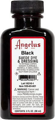 #ad Angelus Suede Leather Dye amp; Dressing 3 Oz Black $11.95