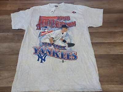 #ad NWT Vintage 1998 New York Yankees American League Champs Player T Shirt Large $50.00