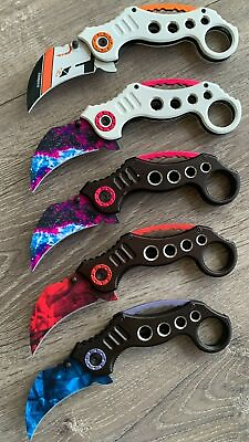 #ad KARAMBIT SPRING POCKET KNIFE Tactical Open Folding Claw Assisted Blade NEW 578 $12.99