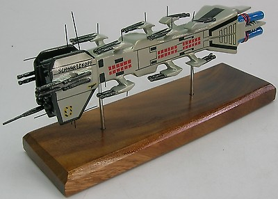 #ad USS Schwartzkopf Babylon 5 Spaceship Desktop Wood Model Regular Free Shipping $609.88