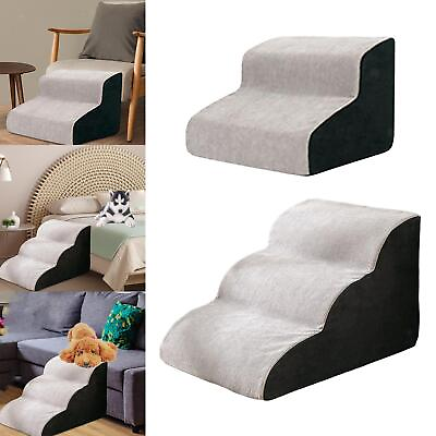 Portable pet dog stairs ladder ramp non slip detachable step bed $28.35
