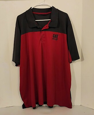 #ad Caterpillar NEW CAT Racing Embroidered Polo Shirt Size 3XL $27.00