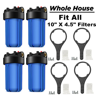 #ad Big Blue Whole House Water Filter Housing For 10quot; x 4.5quot; RO Cartridge Filtration $119.99