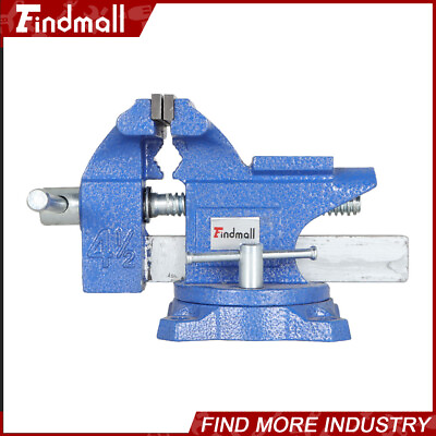 #ad 4 1 2quot; Bench Vise with Anvil Swivel Locking Base Table top Clamp Heavy Duty Vice $35.99