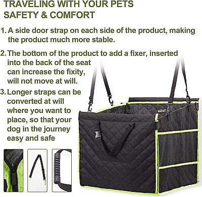Portable Dog Car Seat Pet Booster Travel Safety Protector For Small Medium Dogs $20.99