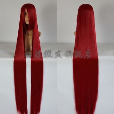 #ad New！ Red fashion Universal long straight Cosplay Wig 120CM wigs $24.58