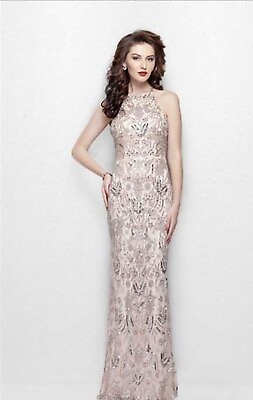 #ad NWT Primavera Couture blush sequins prom evening dress gown size 0 style 3007 $199.99