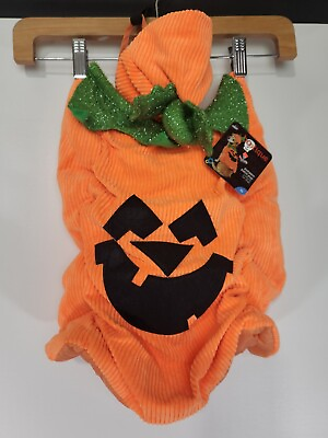#ad Pumpkin Halloween Costume Size Small Dog 19quot; 22quot; Extra Large 2 Piece Set NWT $14.99