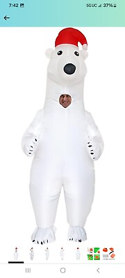 #ad Polar Bear Adults Inflatable Halloween Funny Blow up Cosplay Party Costume $30.00