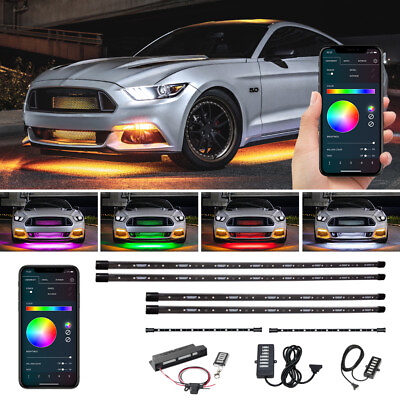 #ad LEDGlow Bluetooth App Controlled 6pc Million Color LED Underglow Lights Kit $229.99