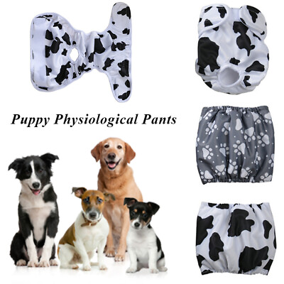 Dog Physiological Pants Pet Menstrual Pants Male Female Dog Supplies Cow Pattern $4.72