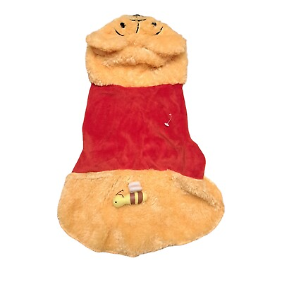 #ad #ad Disney Dog Clothing Hoodie Soft Size M Yellow Winnie the Pooh Costume $12.50