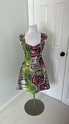 #ad Clover Canyon Neoprene Floral Vegetable Print Dress size M $60.00