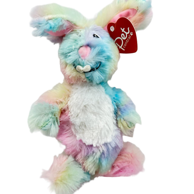 #ad Pet Central NWT Easter Bunny Rabbit Plushie Dog Toy Multicolor Pet Supplies $15.00