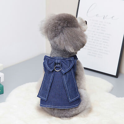 #ad Dog Clothing Soft Breathable Fashion Bowknot Pet T shirt Compact $9.90