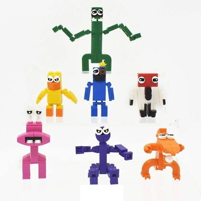 #ad 7pcs Rainbow Friends Doll Horror Monster Building Blocks Assembled Brick Toys $14.99