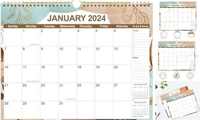 #ad 2024 2025 Calendar Wall Calendar 2024 2025 from January 12quot; x 14.5quot; Golden $12.93