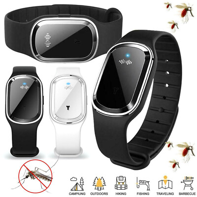 #ad Ultrasonic Anti Mosquito Repellent Bracelet Bug Insect Repeller Wrist Watch Band $10.92
