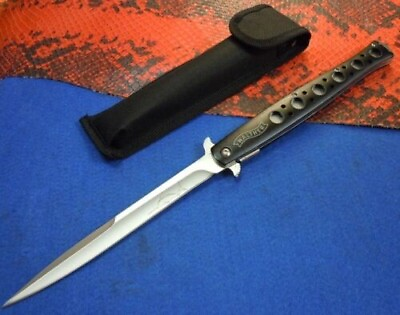 #ad 13#x27;#x27; Black Walther Aluminium Handle Big Pocket Folding Assisted Knife SA01 $21.59