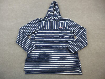 #ad Vineyard Vines Sweater Womens Medium Blue White Stripes Sweatshirt Preppy Whale $24.85