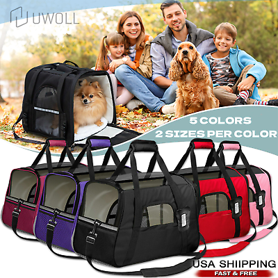 Pet Dog Cat Carrier Soft Sided Comfort Bag Travel Tote Case Airline Approved US $22.85