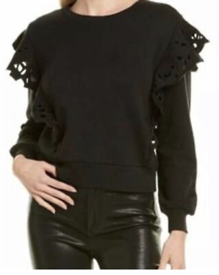 #ad Joie Phyllida Sweater Black Size Large Sweatshirt $178 NEW W TAGS $48.00