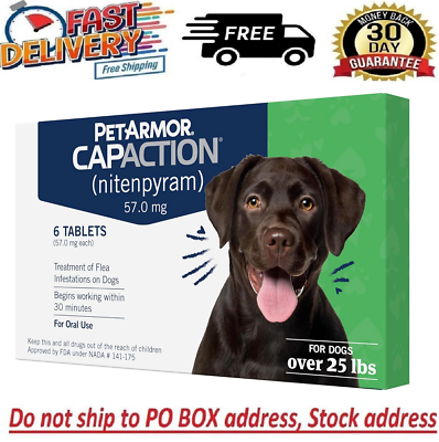 #ad #ad 6 Tablets PetArmor Oral Flea Medication Pills For Dogs Medium amp; Large Dog $34.74