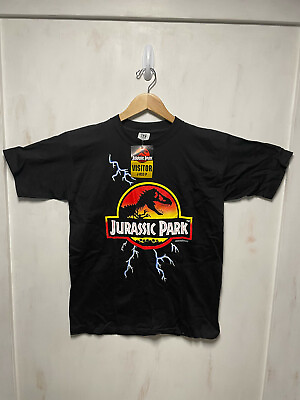 #ad 1993 Jurassic Park lightning logo T Shirt. Vintage new with tags $185.00