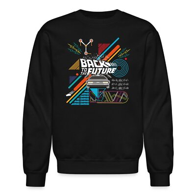 #ad Back To The Future Logo DMC Time Machine Crewneck Sweatshirt $41.99