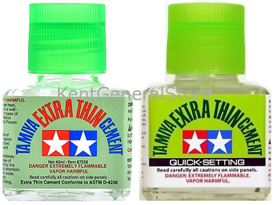 #ad TAMIYA EXTRA THIN CEMENT amp; quick setting 2 PACK lot PLASTIC MODEL GLUE MODELING $16.95
