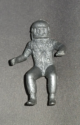 #ad Marx Operation Moon Base Vintage Silver Plastic PlaySet Space Capsule Figure $10.99