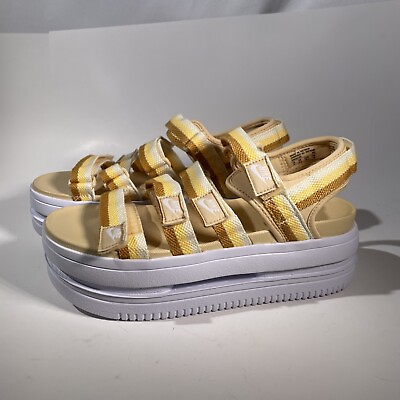 #ad Nike Icon Womens Sz 9 Classic Platform Sandals Sesame White Shoes DH0224 200 NEW $64.95
