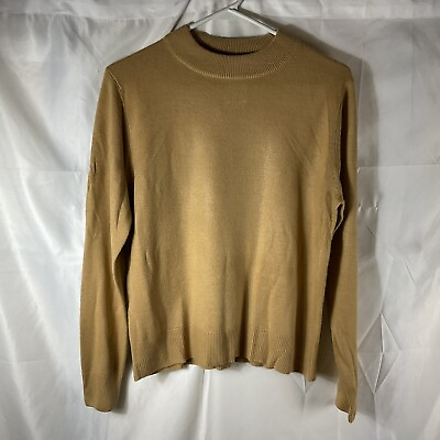 #ad #ad Sag Harbor Women#x27;s Petite Long Sleeve Pullover Gold Color Very Soft $14.91